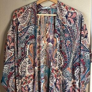 NWT DEX Paisley Print Kimono Cardigan
